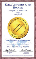 Сертификат. Anam Hospital
