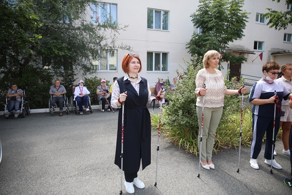ЗОЖ, здоровый образ жизни, скандинавская ходьба, Седанкинский дом-интернат для престарелых и инвалидов