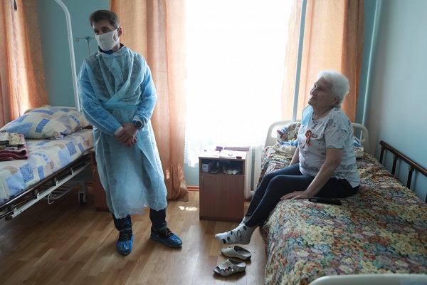 Госпиталь для ветеранов войн, Ольга Агеева, реабилитация, визит губернатора, инспекция